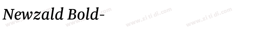 Newzald Bold字体转换